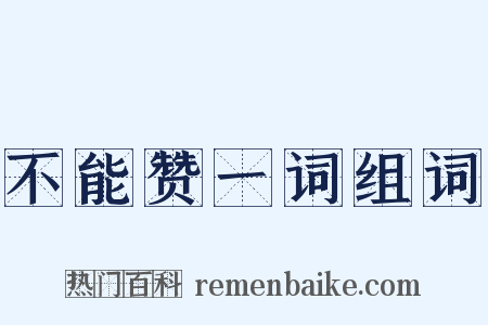 不能赞一词组词是什么意思的图片